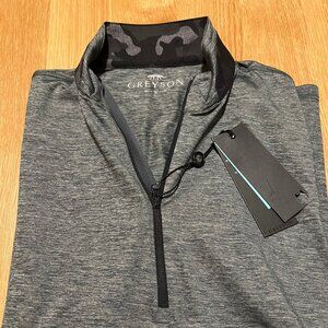 NWT Small Greyson Golf Pullover Guide Sport Quarter Zip Dark Grey NWT $128 MSRP